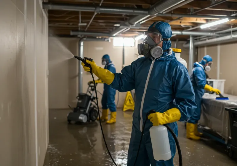 Basement Sanitization and Antimicrobial Treatment process in Ellsworth, WI