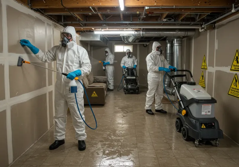 Basement Moisture Removal and Structural Drying process in Ellsworth, WI